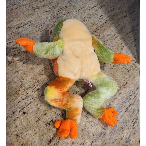 TY Beanie Buddies 2000 Prince the Frog 13" Orange Green - Picture 7 of 11